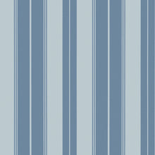 T44046 Norfolk Stripe French Blue Stripes and Checks Resource Wallpaper by Thibaut