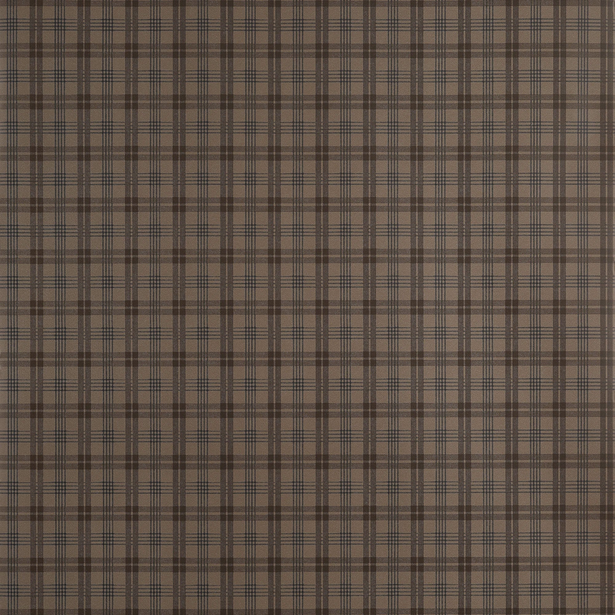 T44053 Huntley Plaid Brown Stripes and Checks Resource Wallpaper by Thibaut