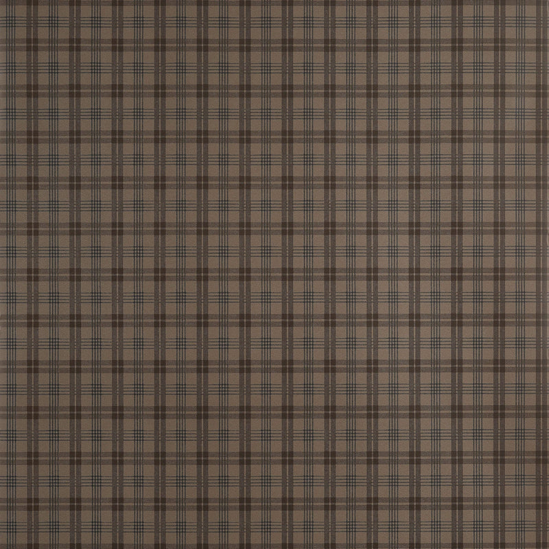 T44053 Huntley Plaid Brown Stripes and Checks Resource Wallpaper by Thibaut