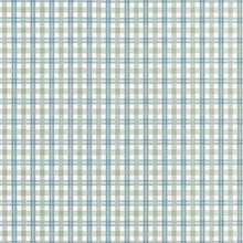 T44055 Huntley Plaid Peacock Blue and Green Stripes and Checks Resource Wallpaper by Thibaut
