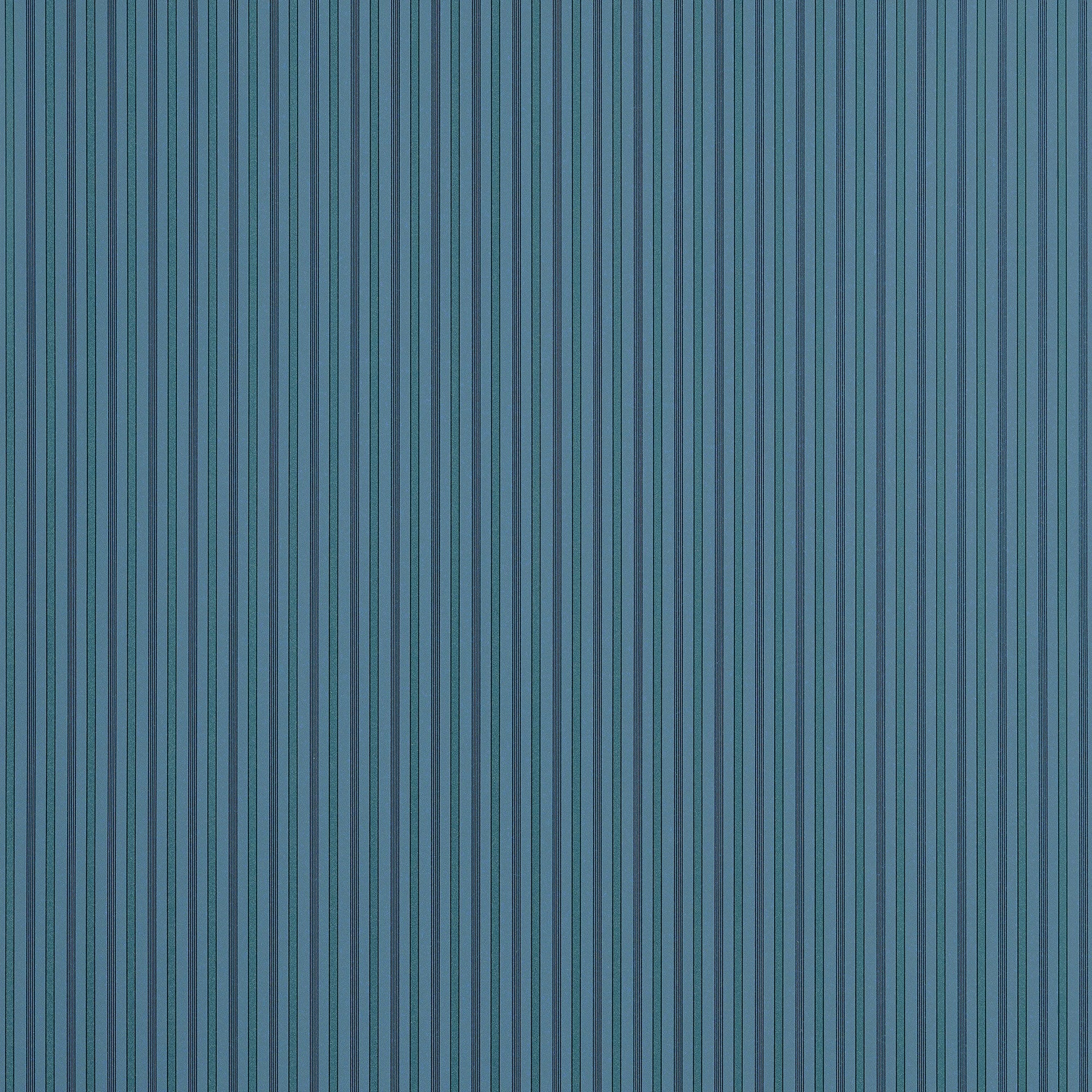 T44063 Conner Stripe Peacock Blue Stripes and Checks Resource Wallpaper by Thibaut