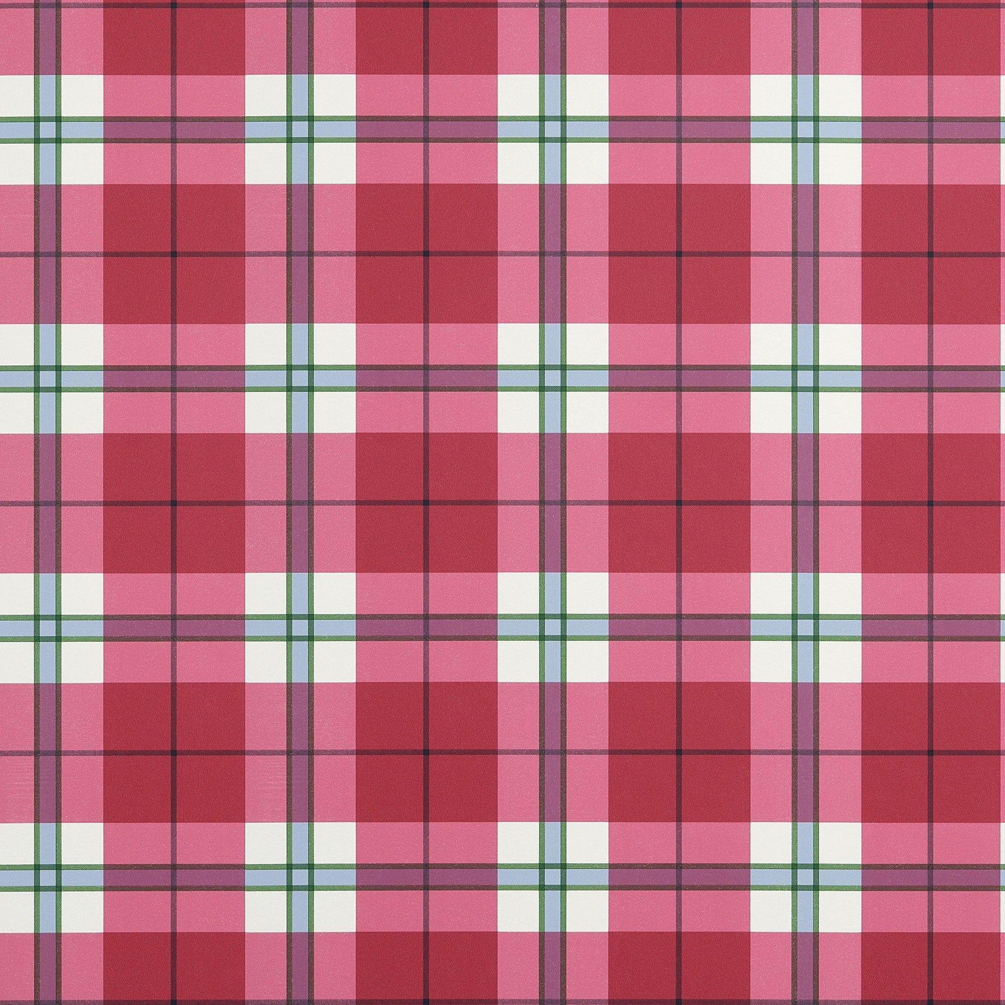 T44070 Douglas Plaid Red Stripes and Checks Resource Wallpaper by Thibaut