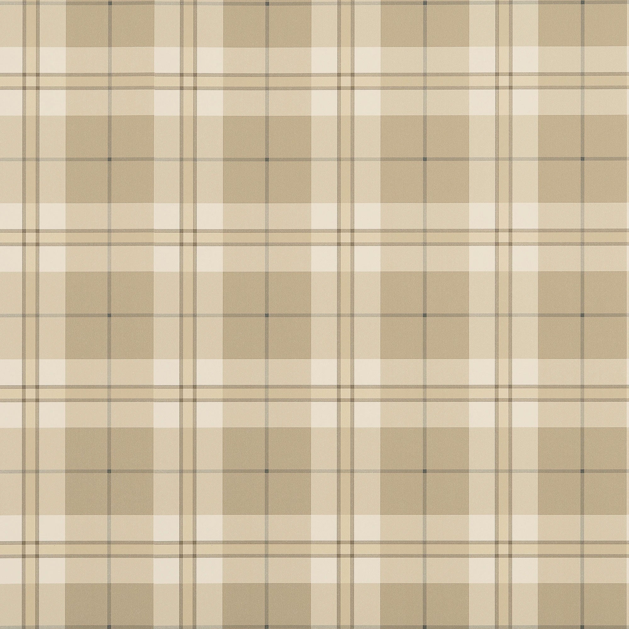 T44073 Douglas Plaid Camel Stripes and Checks Resource Wallpaper by Thibaut