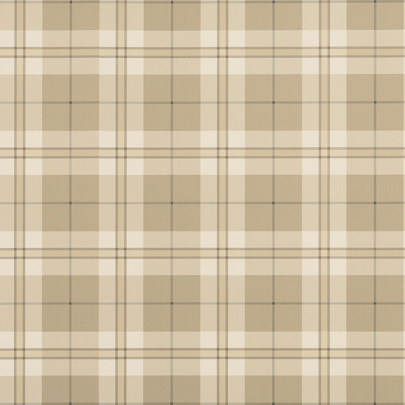 T44073 Douglas Plaid Camel Stripes and Checks Resource Wallpaper by Thibaut