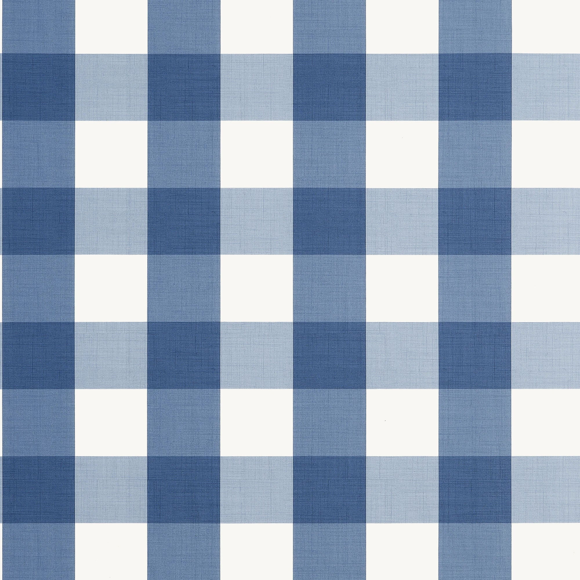 T44077 Buffalo Check Navy Stripes and Checks Resource Wallpaper by Thibaut