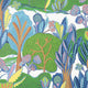 Albero Green and Blue Wanderlust Wallpaper by Thibaut
