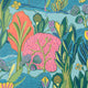 Albero Tangerine and Turquoise Wanderlust Wallpaper by Thibaut