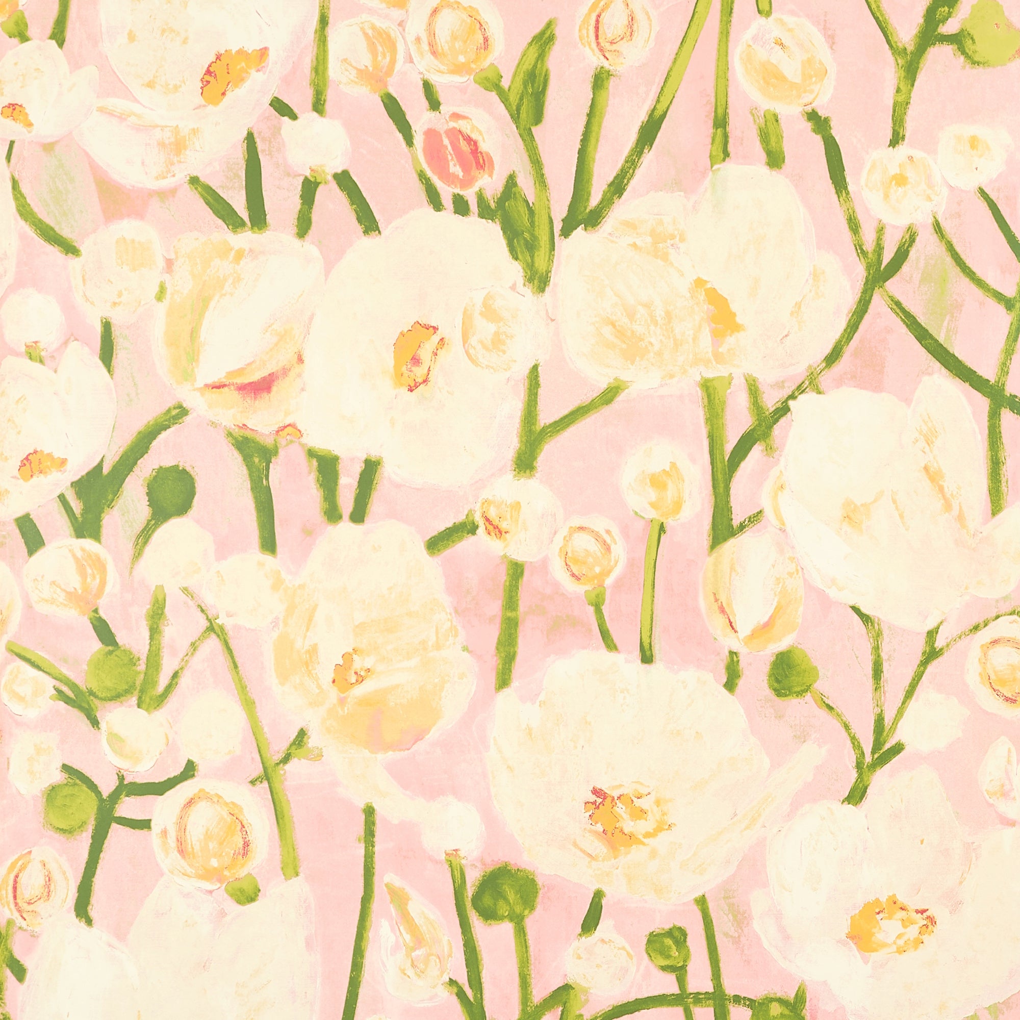 T45015 Tivoli Seashell Pink Wanderlust Wallpaper by Thibaut