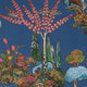 Orleans Navy Wanderlust Wallpaper by Thibaut