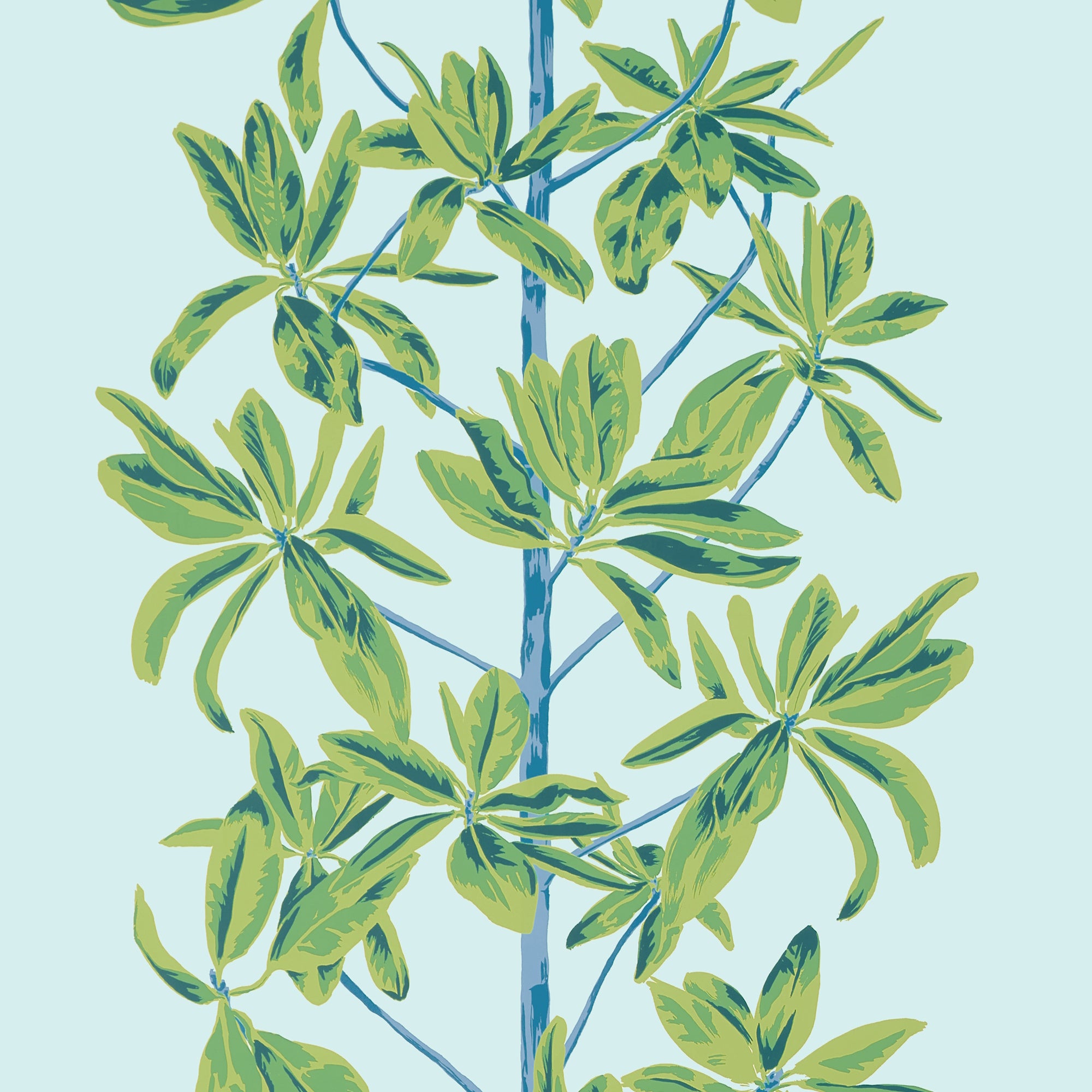 T45033 Mangrove Tree Turquoise Wanderlust Wallpaper by Thibaut