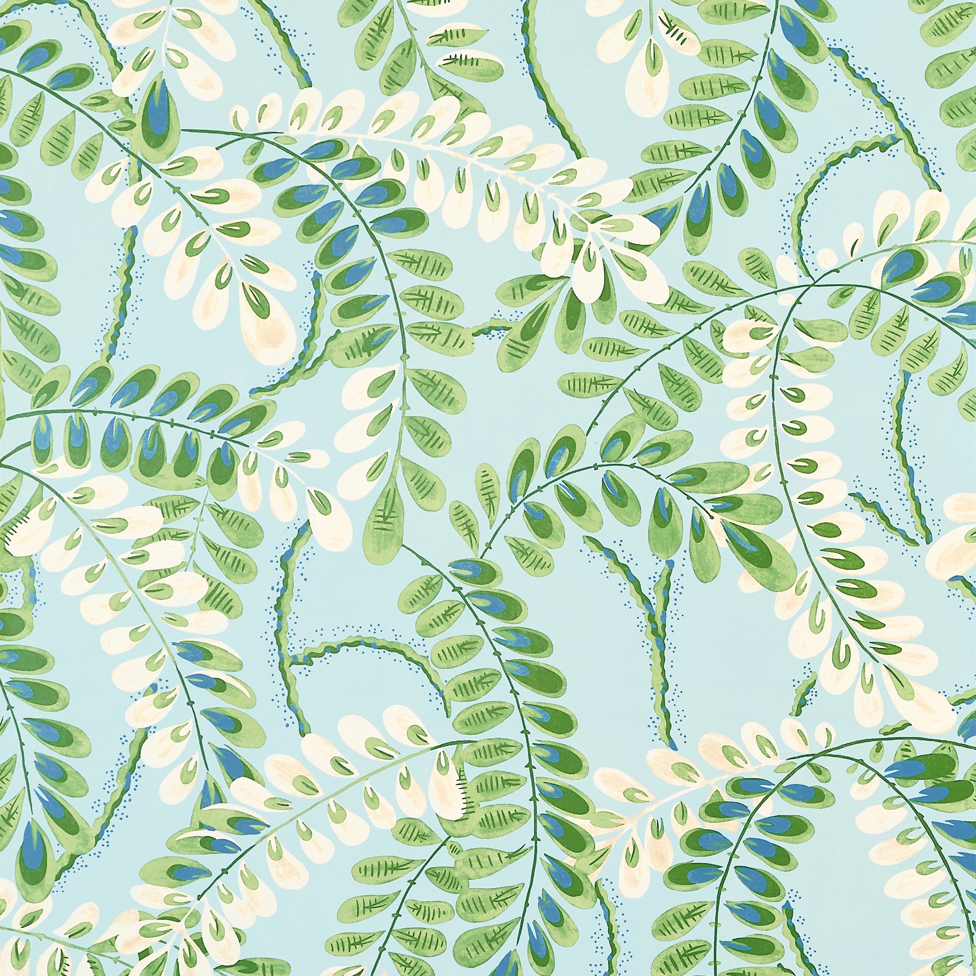 T45040 Augusta Turquoise Wanderlust Wallpaper by Thibaut