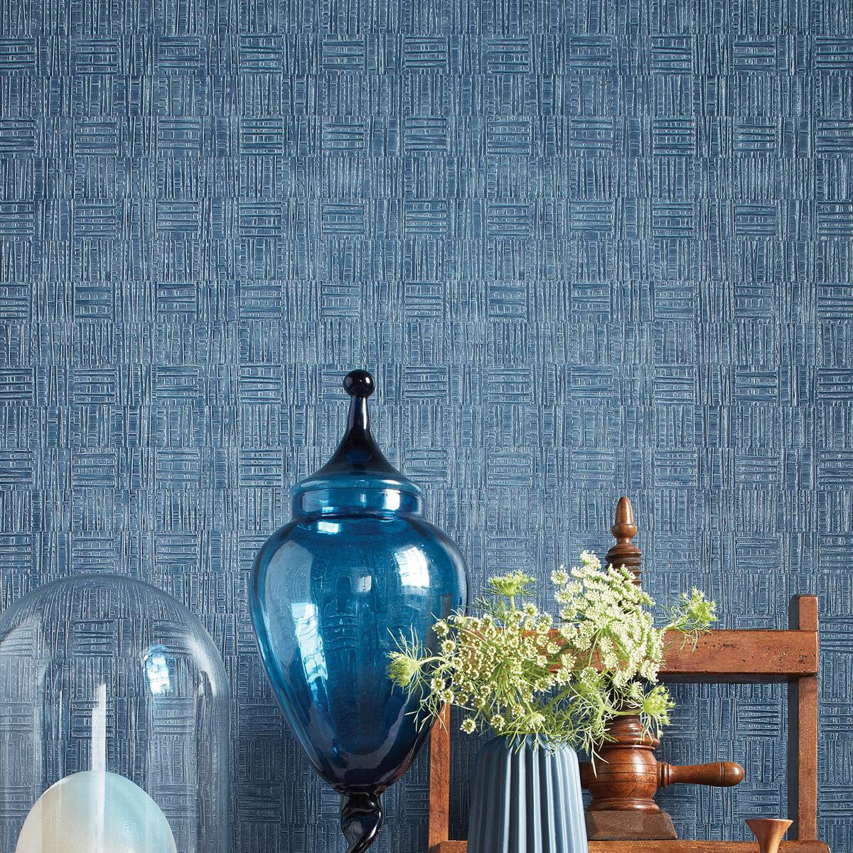 Tunica Basket Faux Resource Wallpaper by Thibaut