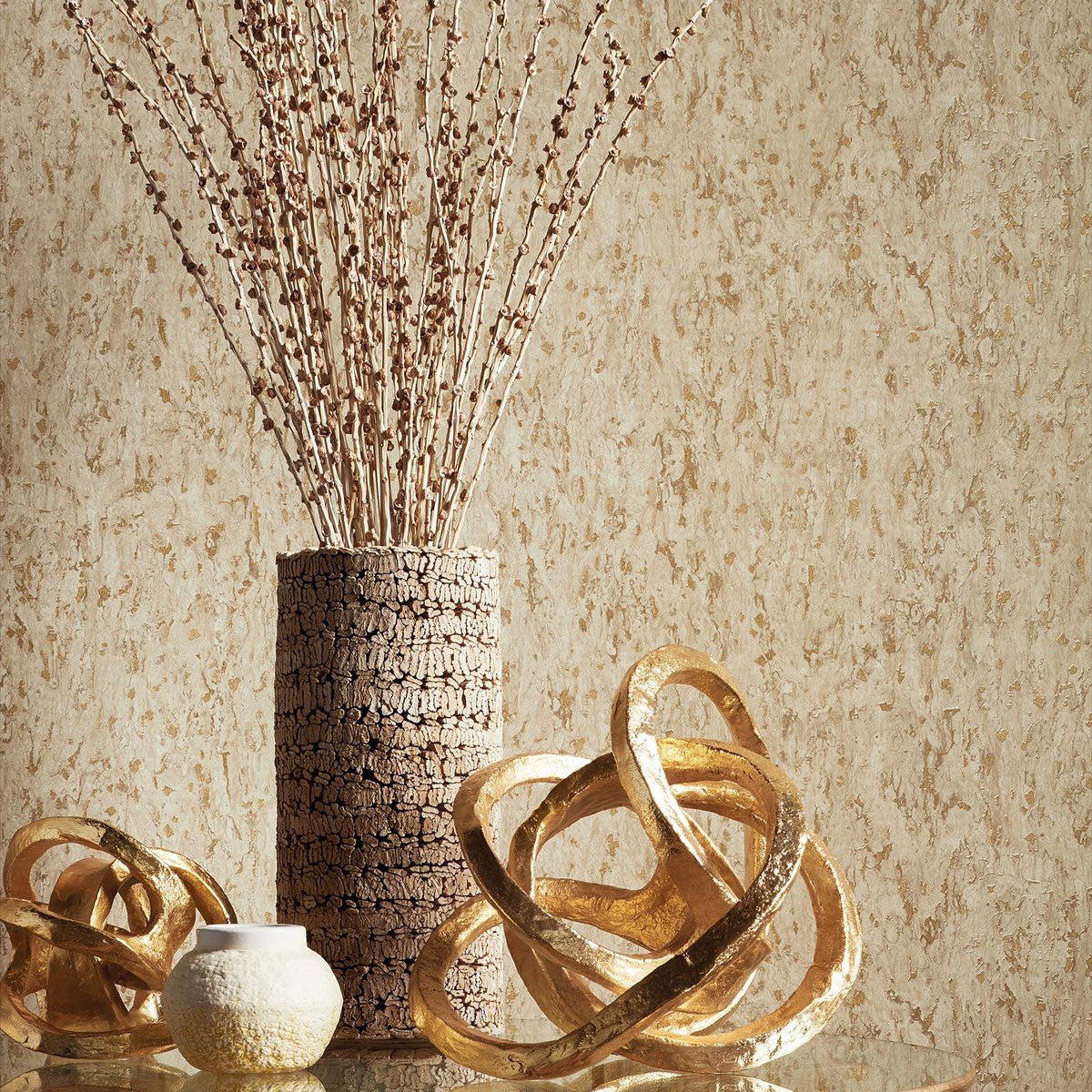 Montado Cork Faux Resource Wallpaper by Thibaut