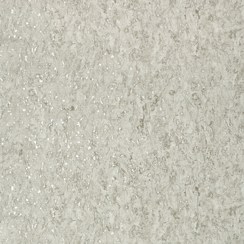 T75108 Montado Cork Faux Resource Putty and Metallic Pewter Wallpaper by Thibaut