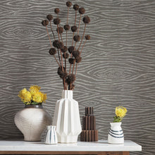T75136 Haywood Faux Resource Charcoal Wallpaper by Thibaut