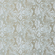 T75167 Boa Faux Resource Aqua on Metallic Gold Wallpaper by Thibaut