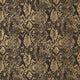 Boa Faux Resource Black on Metallic Gold Wallpaper by Thibaut