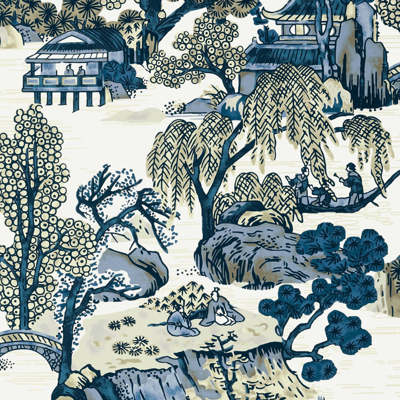 T75461 Asian Scenic Dynasty Wallpaper By Thibaut