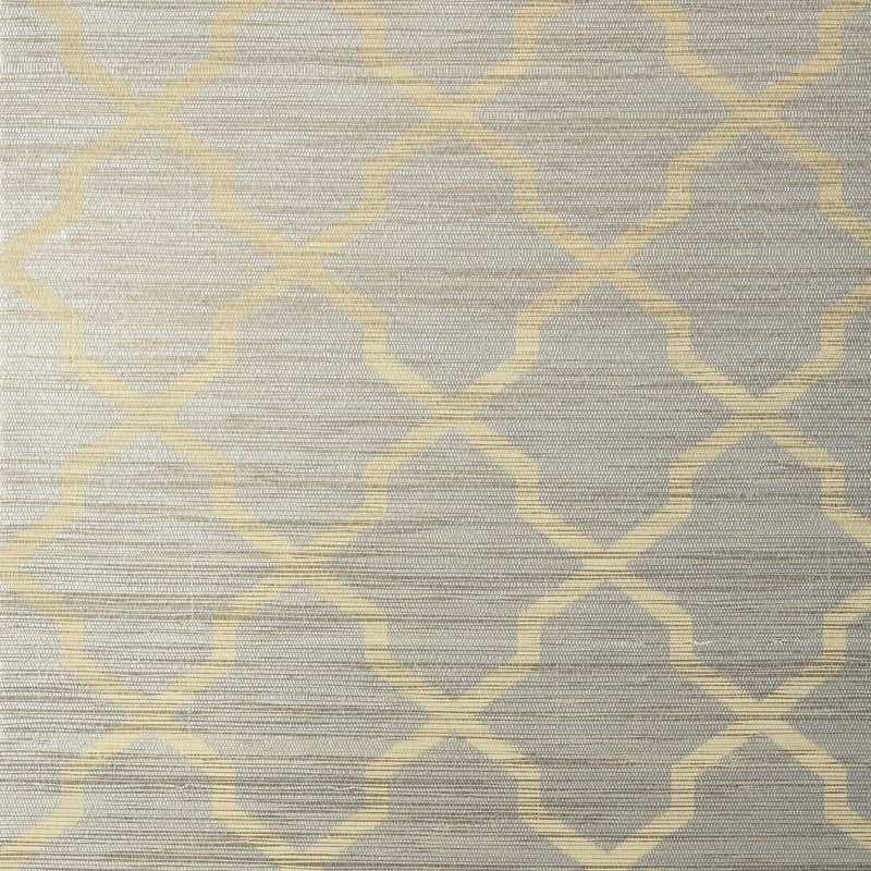 T83033 Carolyn Trellis Silver Natural Resource 2 Wallpaper by Thibaut