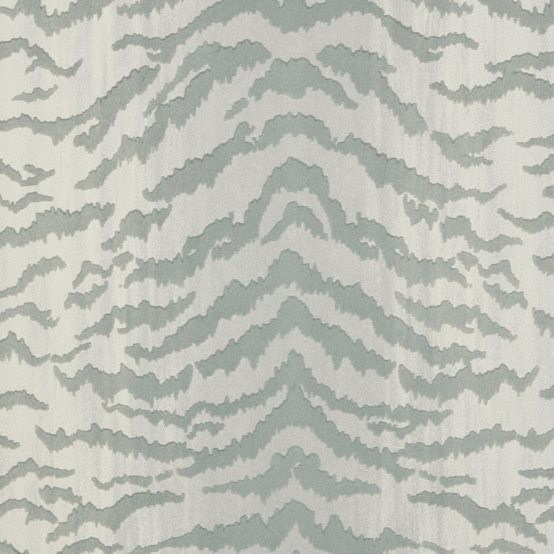 T83063 Tiger Flock Light Grey Natural Resource 2 Wallpaper by Thibaut