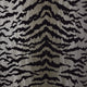 Tiger Flock Black on Metallic Silver Natural Resource 2 Wallpaper by Thibaut
