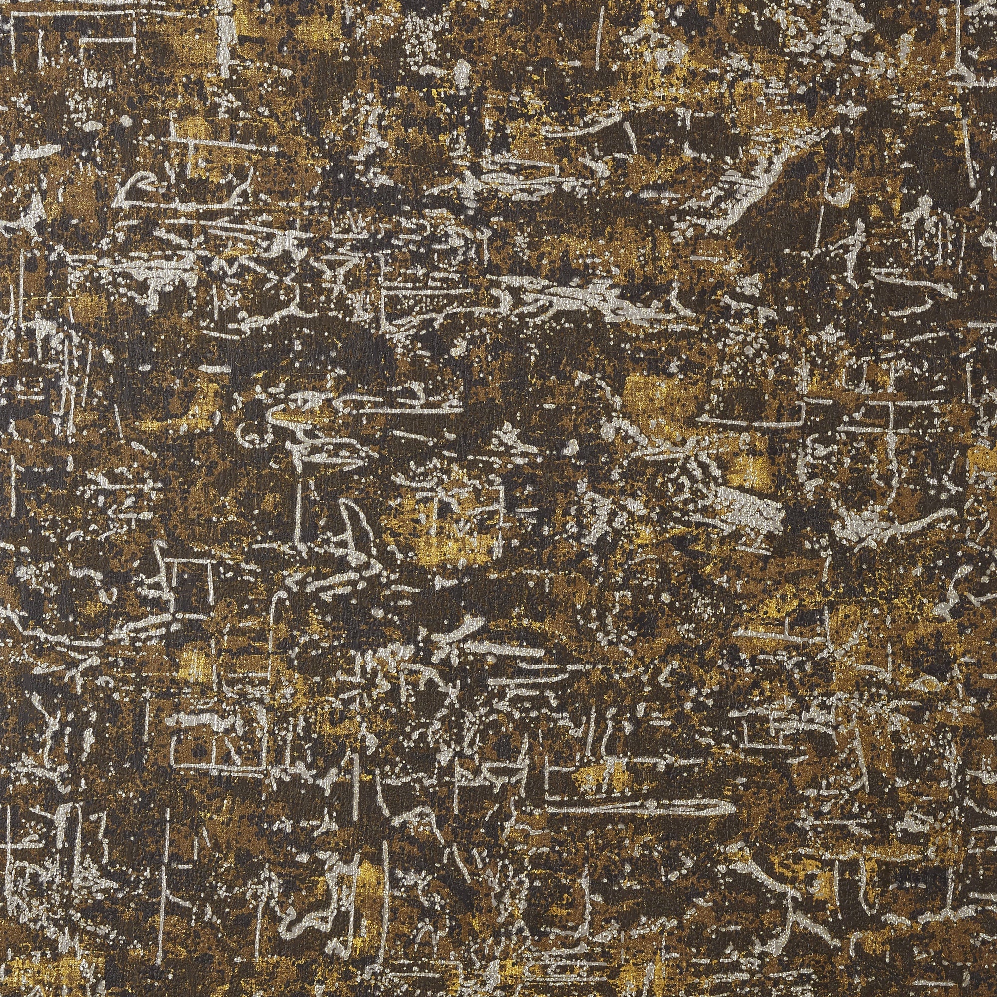 T83070 Universe Texture Metallic on Dark Brown Natural Resource 2 Wallpaper by Thibaut
