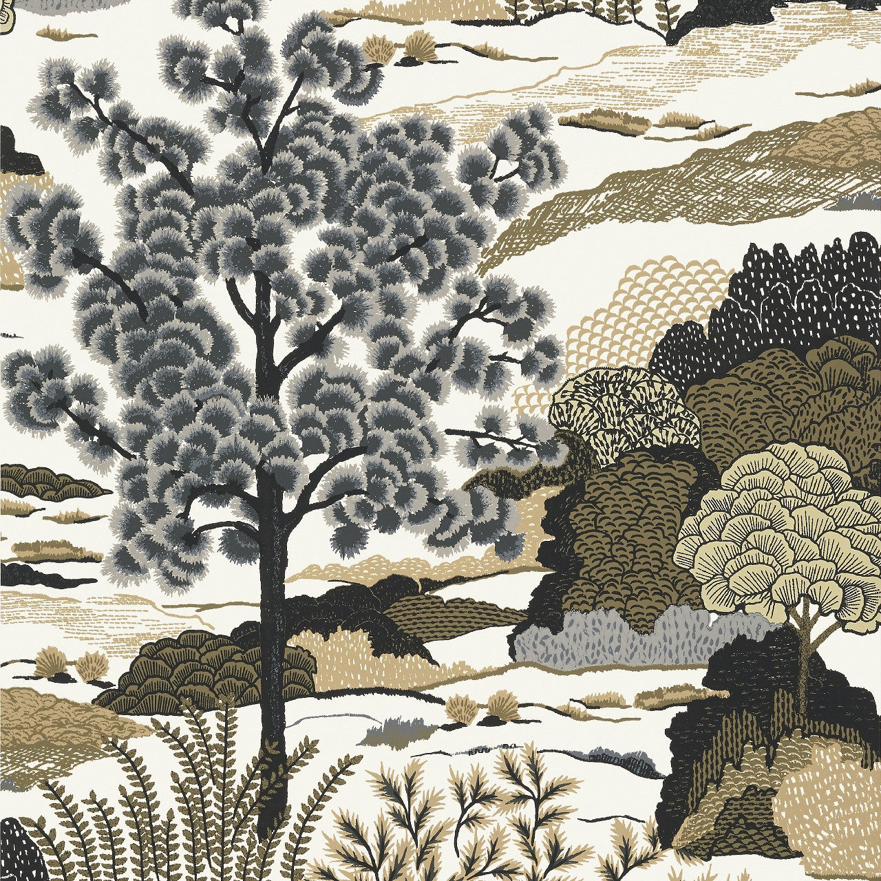 T85041 Daintree Greenwood Wallpaper By Thibaut