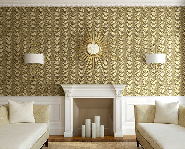 TD30306 Drape 3D Wallcoverings Wallpaper by Today Interiors