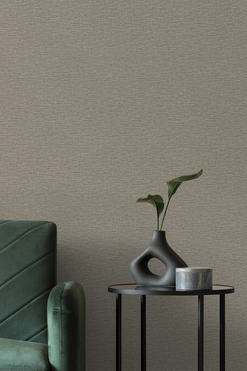 Telma Plain Mocha Wallpaper by Grandeco