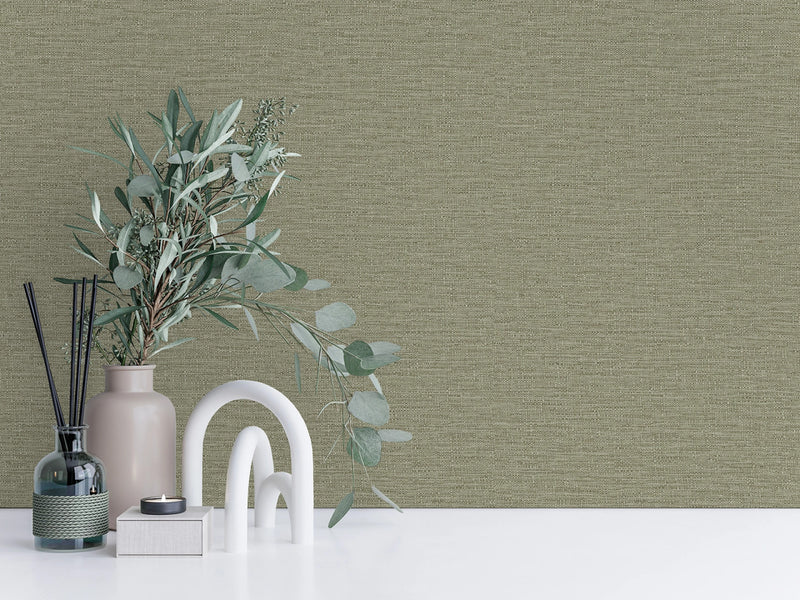 199510 Telma Plain Sage Green Wallpaper by Grandeco