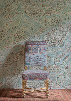The Map Mini Sagebrush The Srinagar Map Fabric by Lewis & Wood