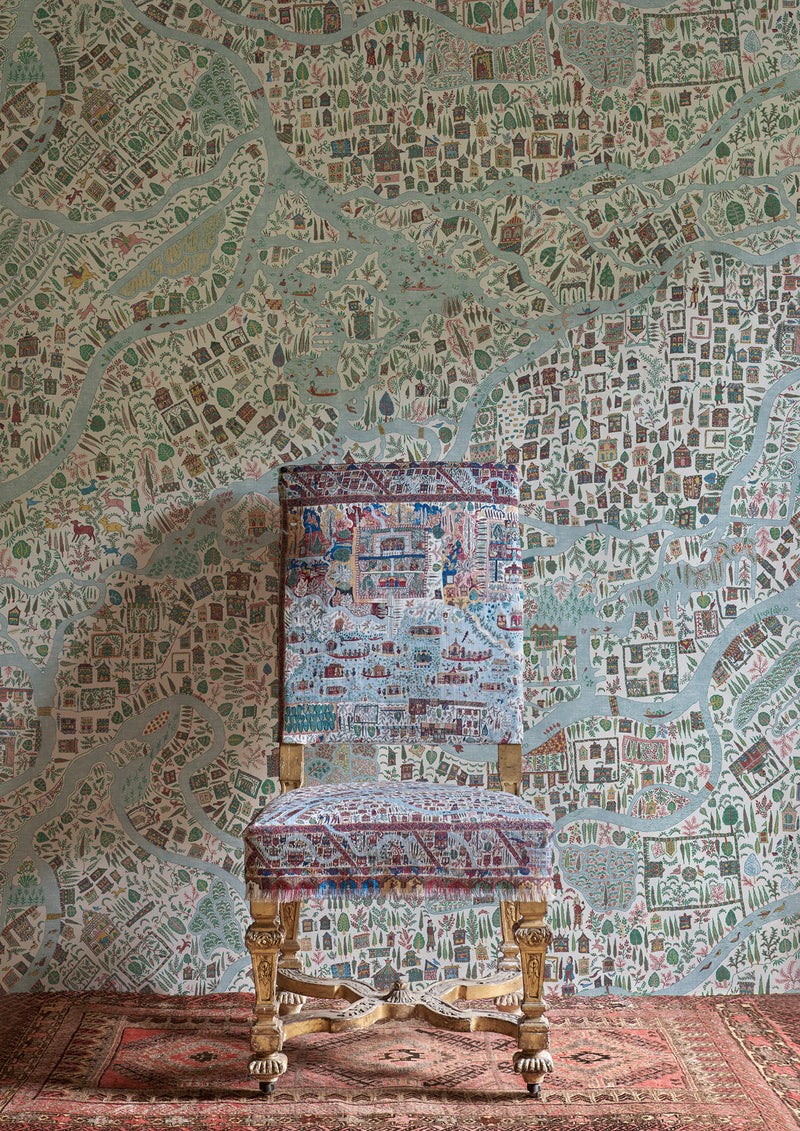 LW 359 668 Utopia Garland Wallpaper by Lewis & Wood