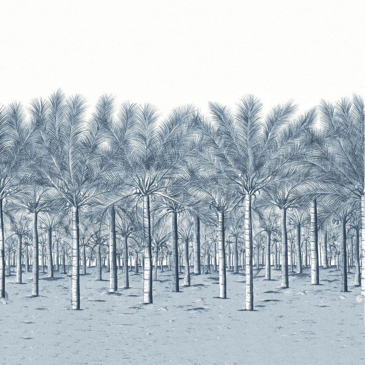 TM13951 Palm Grove Navy Wallpaper by Thibaut