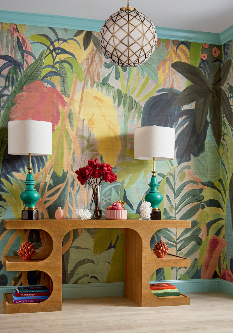 TM15853 Rainforest Mural Tropical Islander Wallpaper by Thibaut
