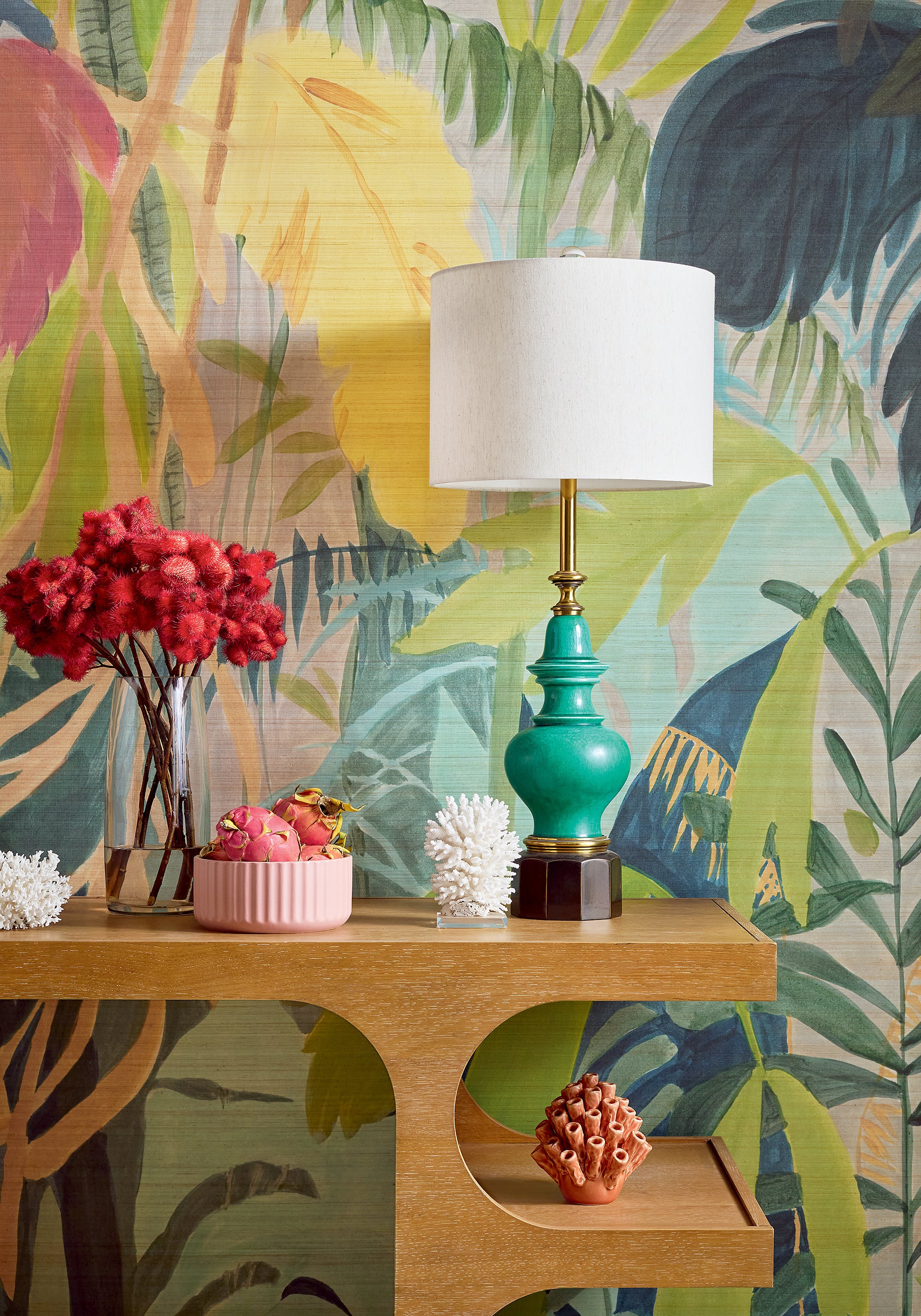 TM15853 Rainforest Mural Tropical Islander Wallpaper by Thibaut