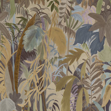 TM15854 Rainforest Mural Neutral on Metallic Islander Wallpaper by Thibaut