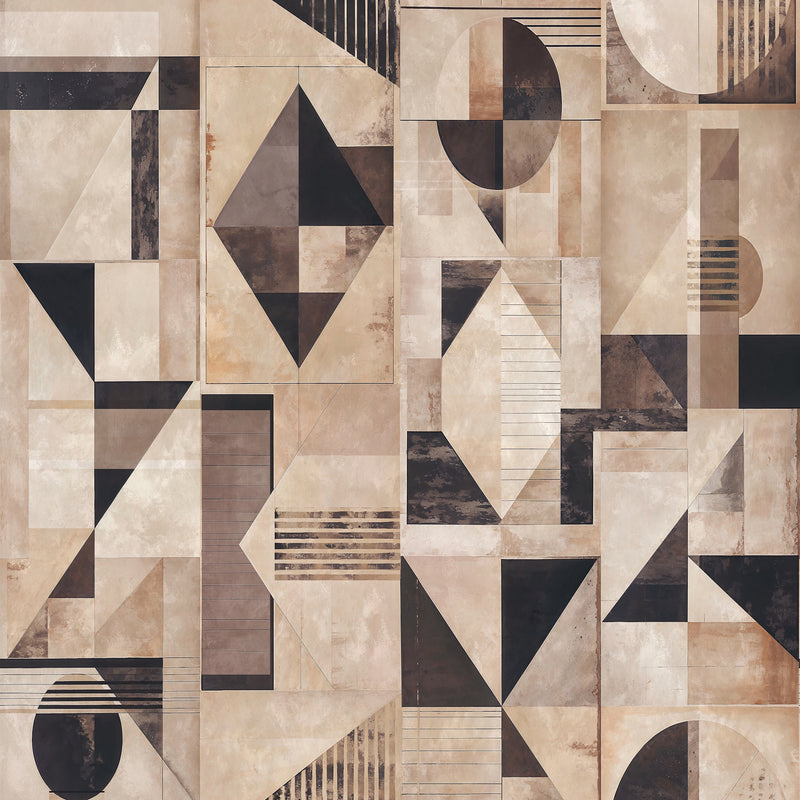 TM24433 Galaxy Mural Graphite and Champagne Yutori Wallpaper by Thibaut