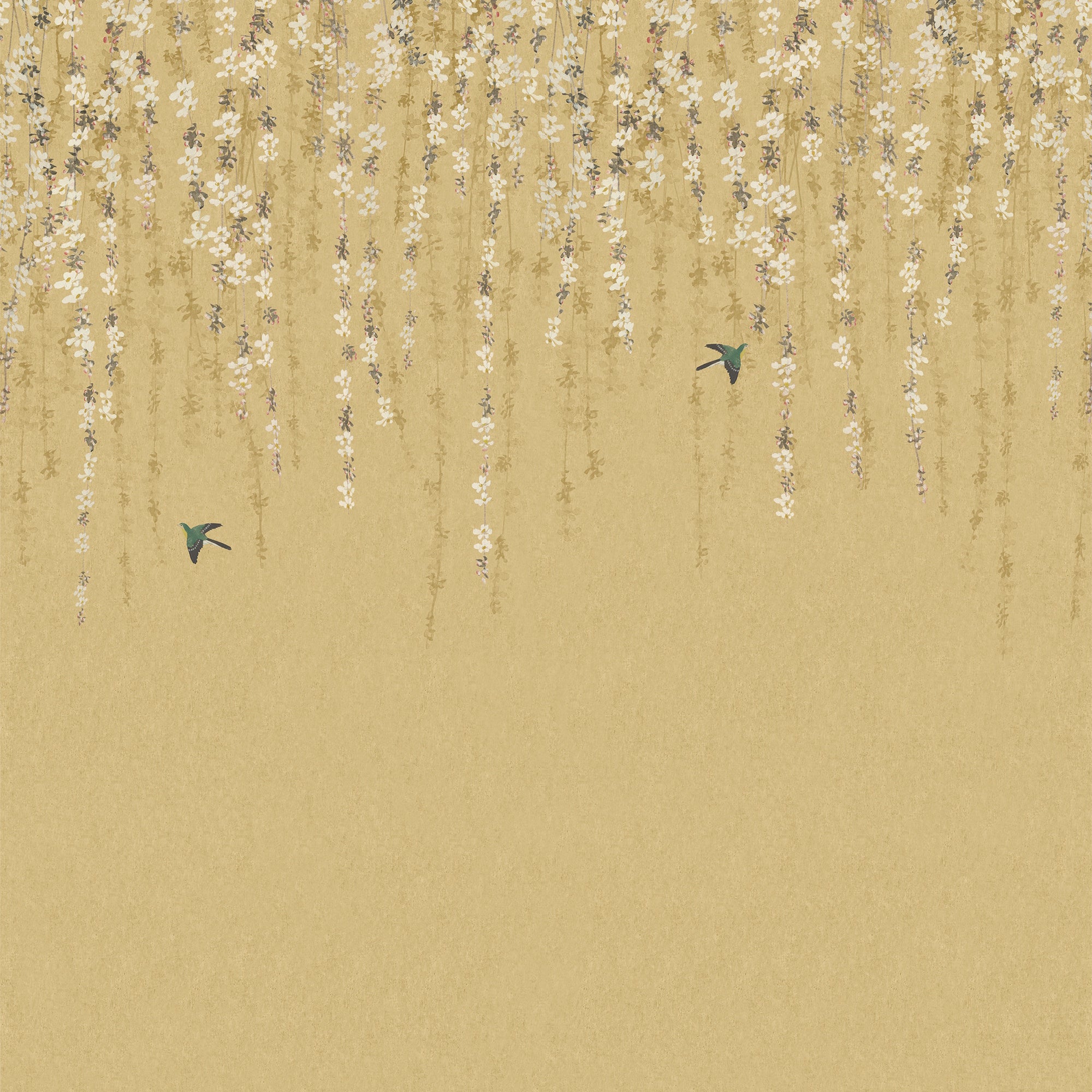 TM24452 Blossom Mural Gold Yutori Wallpaper by Thibaut
