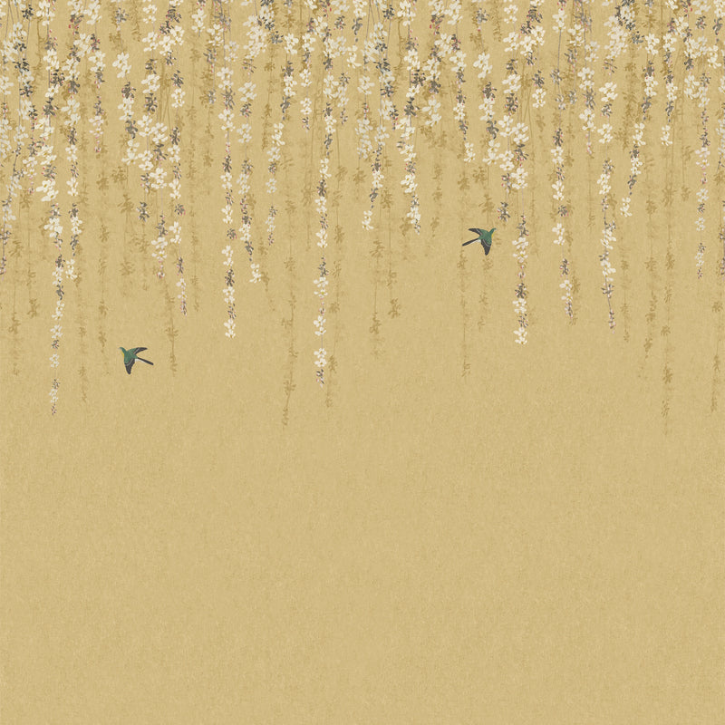 TM24452 Blossom Mural Gold Yutori Wallpaper by Thibaut
