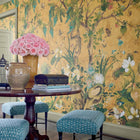 T42052 Wild Wisteria Mural Sojourn Ochre Wallpaper by Thibaut