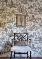 LW 318 610 Toile Baptiste Douce Noir Wallpaper by Lewis & Wood