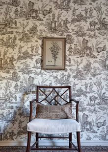LW 318 610 Toile Baptiste Douce Noir Wallpaper by Lewis & Wood