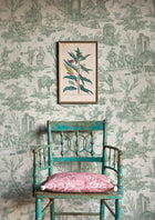 LW 318 225 Toile Baptiste Jade Wallpaper by Lewis & Wood