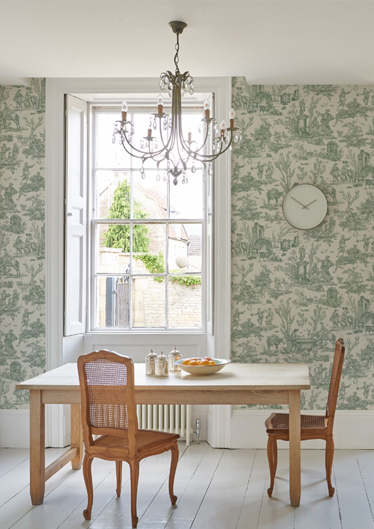LW 318 225 Toile Baptiste Jade Wallpaper by Lewis & Wood