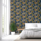 TP422705 Lotus Pond Purple by Wallpaper by Design ID