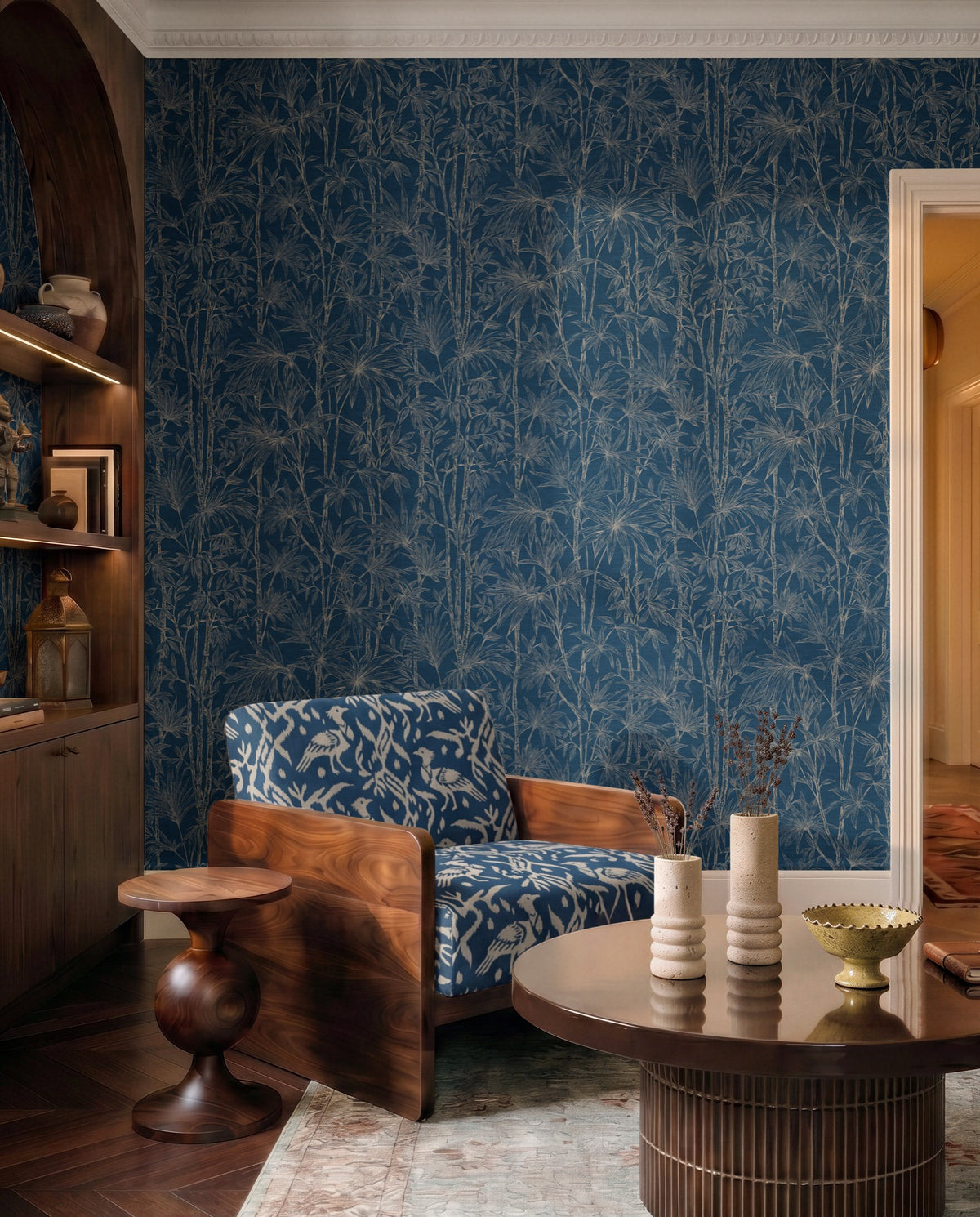 TPAKIND Paksi Indigo Kala Fabric by Coordonné - room