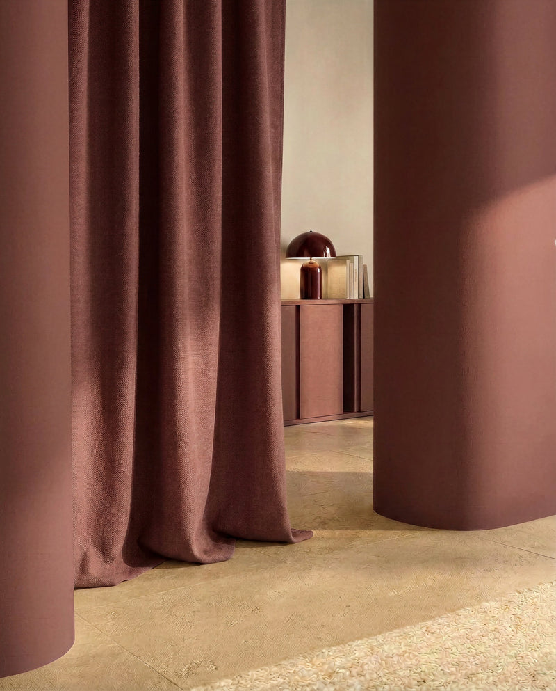 TSARBER Sarga Berenjena Fabric by Coordonné - room