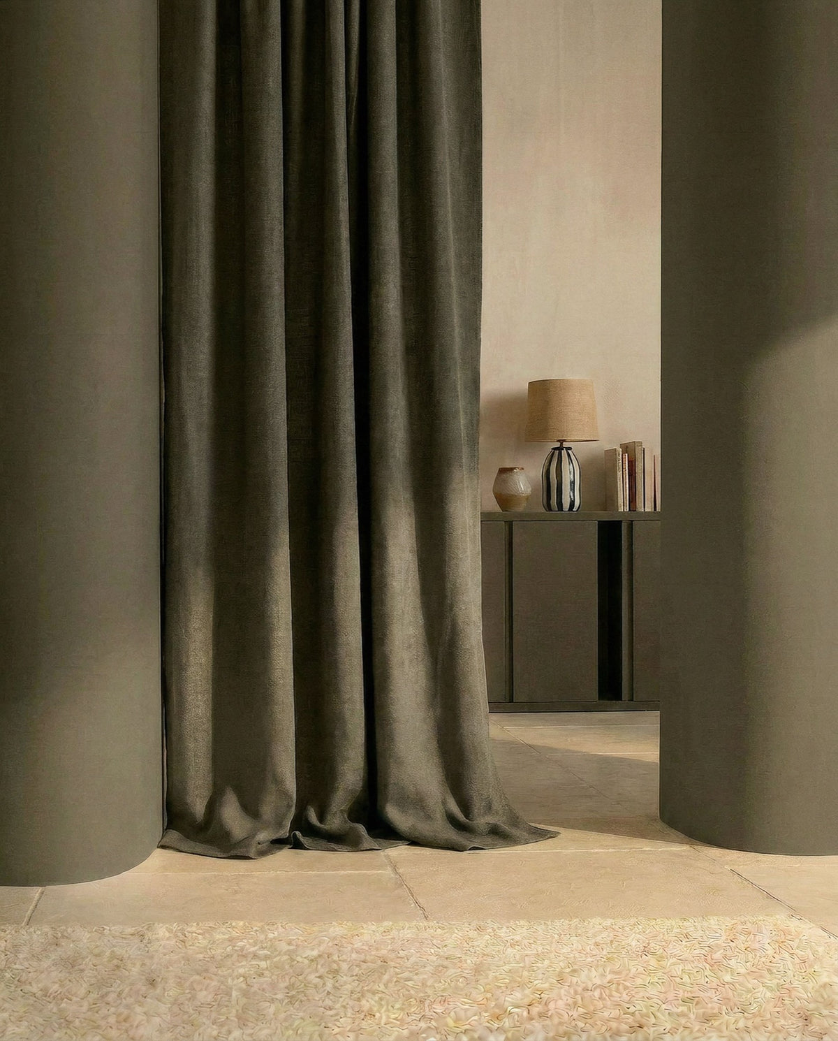 TSARDAT Sarga Dátil Fabric by Coordonné - room