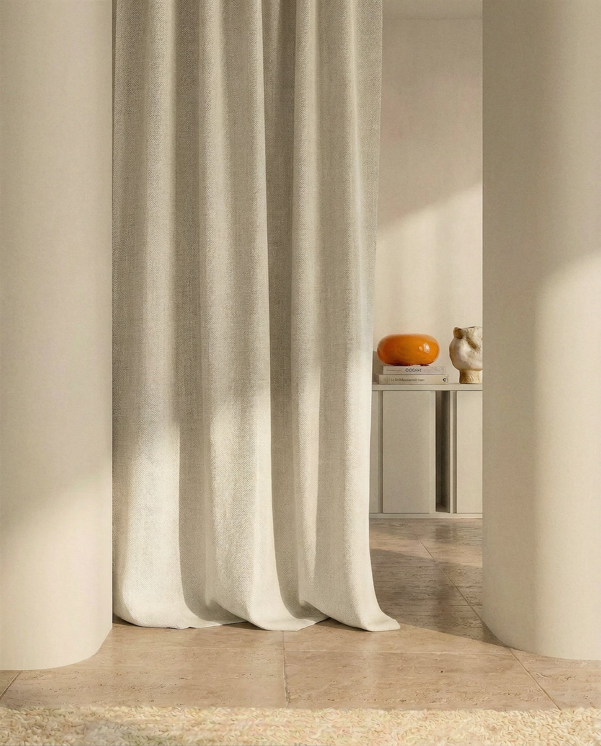 TSARENC Sarga Encalado Fabric by Coordonné - room