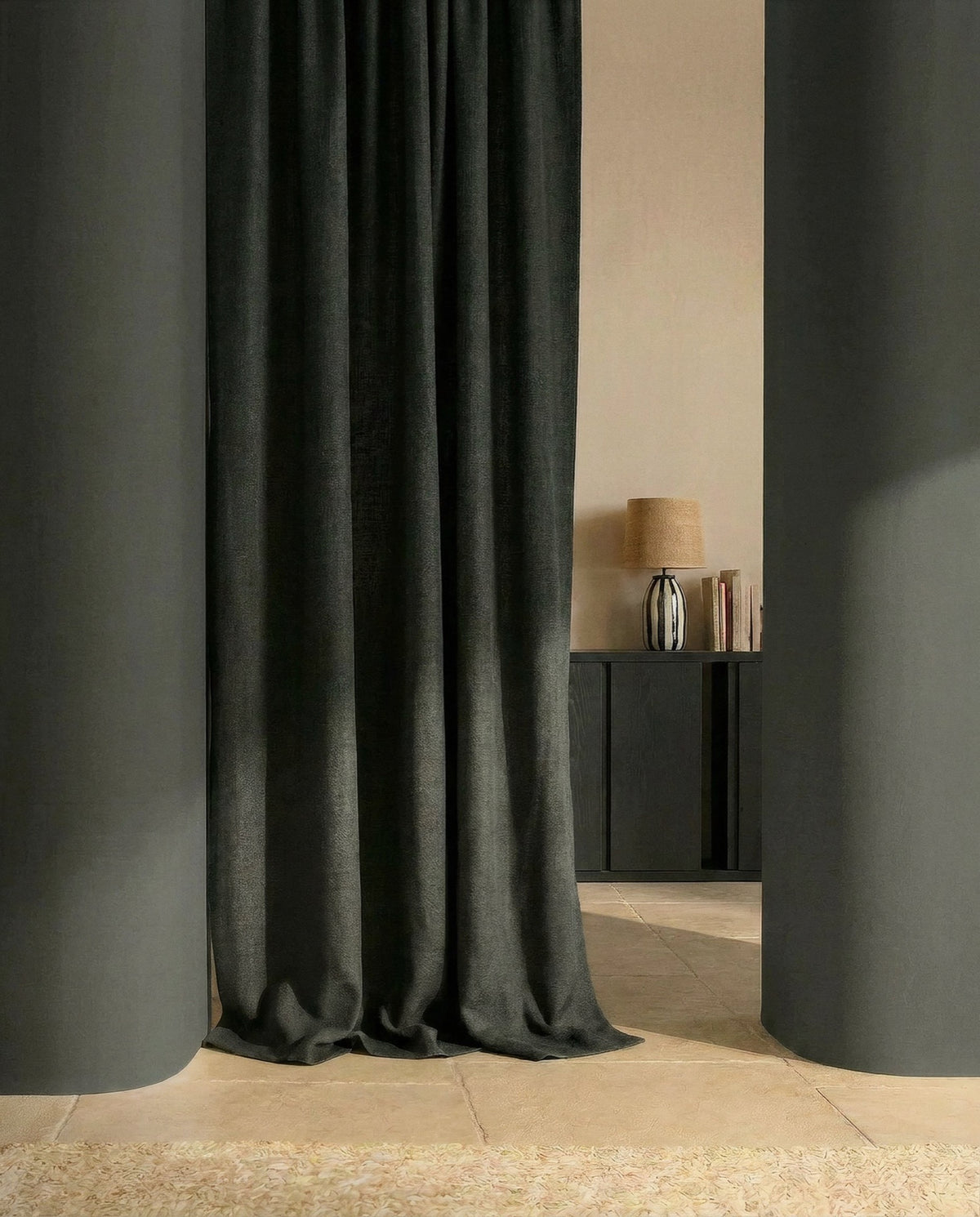 TSARPLO Sarga Plomo Fabric by Coordonné - room